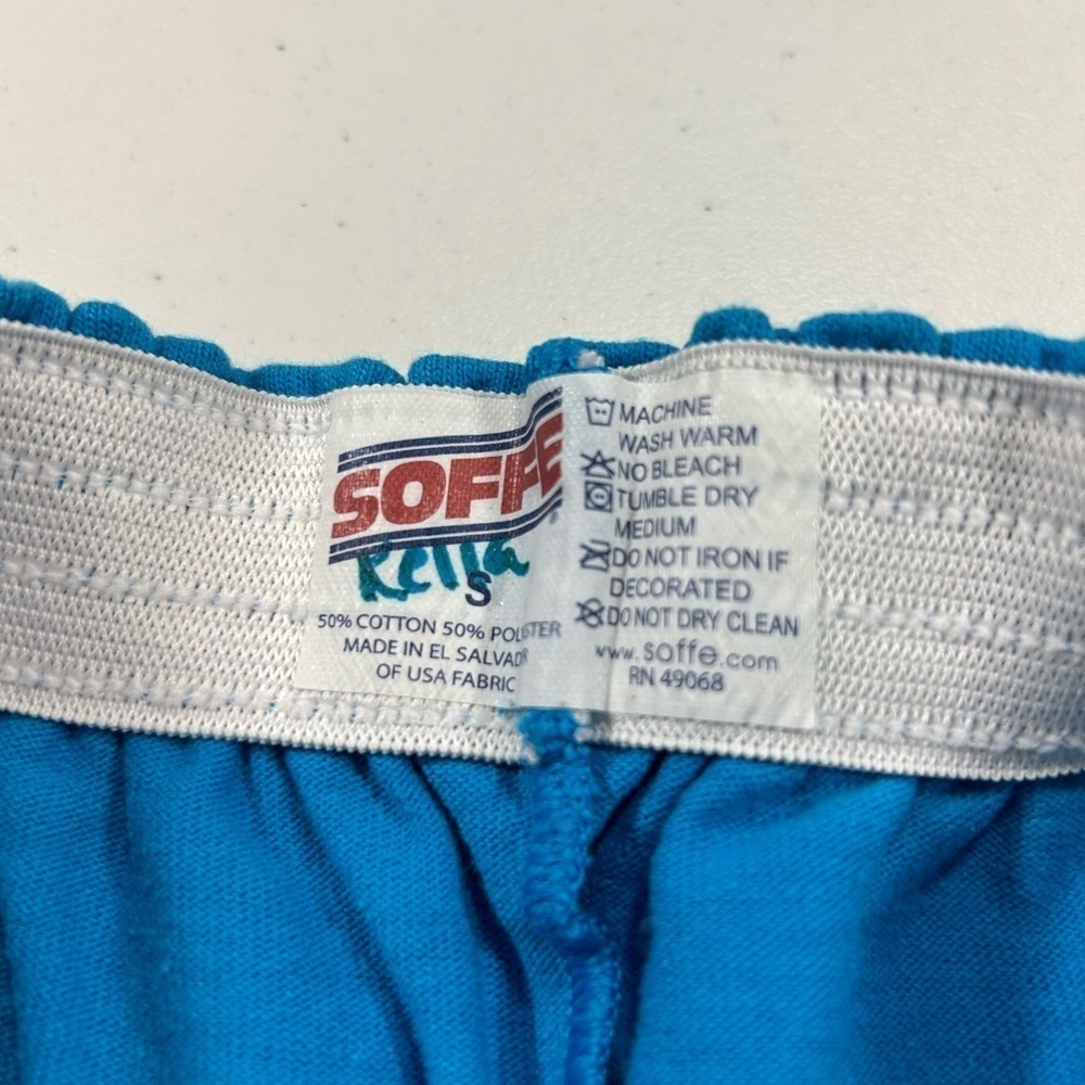 D15.9. Soffe Womenās Sz S shorts, teal color. - Picture 4 of 4